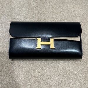 Rare New Hermes 2025 Constance Black Box To Go Wallet on Chain